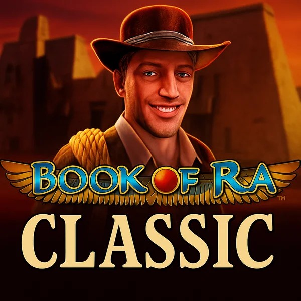 Book of Ra Classic online game logo by Novomatic on vipzinoocasino.nl